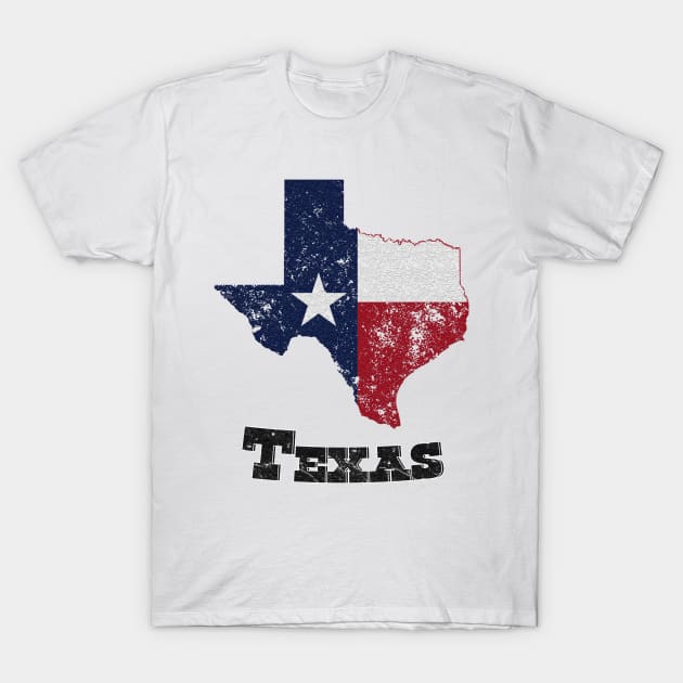 Vintage Texas State Flag T-Shirt by ElevenGraphics